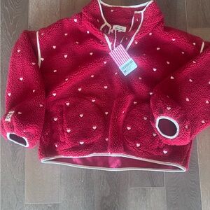 Eleven Eleven Cozy Red Heart-Patterned Women's Fleece SOLD OUT medium!